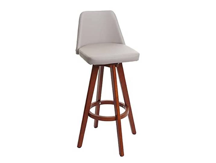 Mendler Barhocker HWC-C43, Holz Kunstleder drehbar - Taupe