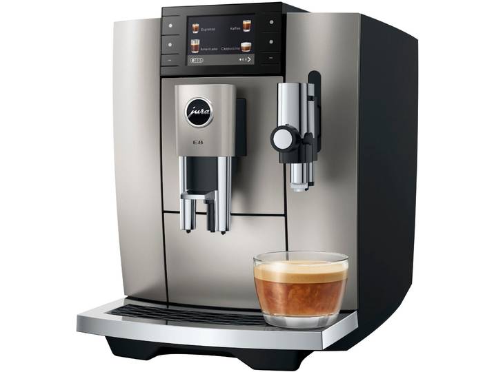 JURA Kaffeevollautomat 15712 E8 (ED) , midnight silber, B:27cm H:34,8cm T:44,6cm, Kaffeevollautomaten, 27 Spezialitäten, WiFi, Hot & Light Brew, Sweet, Kaffeevollautomat, Topseller