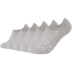 5er Pack camano Mesh Ventilation No Show Füßlinge 9200 - fog melange 43-46