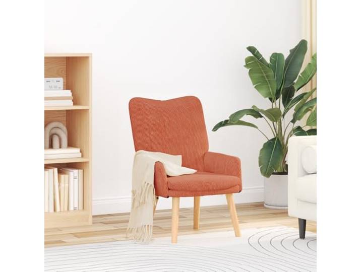 HEFZGDB Moderner Relaxsessel in Rot-Orange Cordstoff mit ergonomischer Struktur und weichen Armlehnen Langlebiger Stoff und stabile Unterstützung bis 150 kg