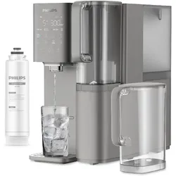 Philips Umkehrosmose-Wasserstation: Heiß & kalt, UV-C, Remineralisierung, TDS-Monitor, 6L Tank, 1 Jahr Filterlebensdauer