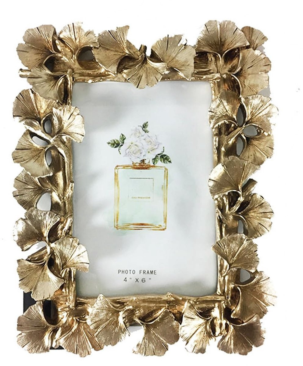 Vintage Fotolijst Golden Ginkgo Biloba voor Desktop of Wanddecoratie