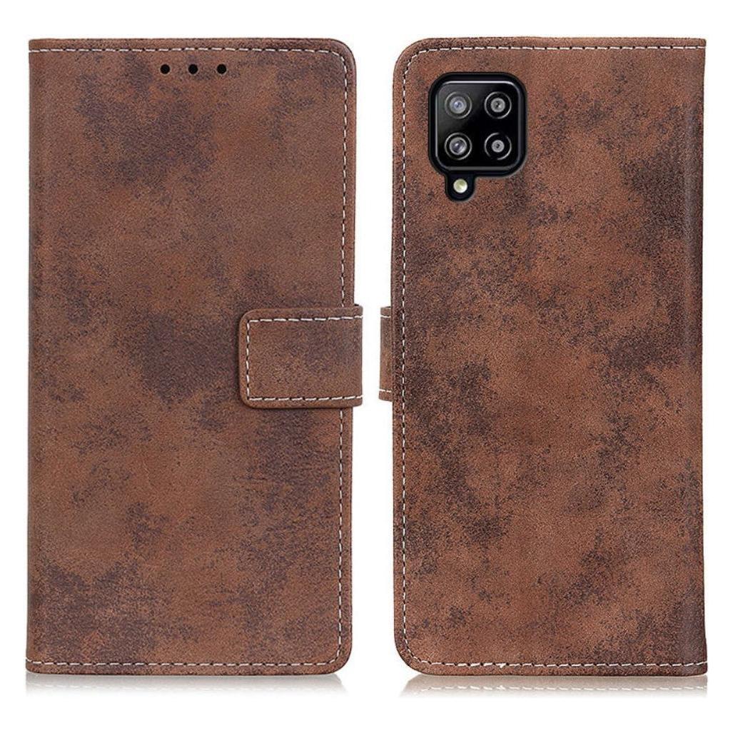 Cover-Discount Galaxy A22 4G - Vintage Etui Wildleder Optik braun (Samsung Galaxy A22) (101236015E)