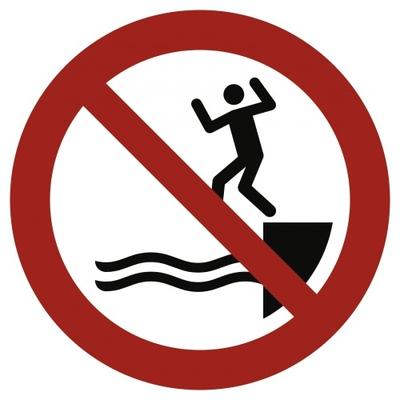 Aufkleber In das Wasser springen verboten ISO 20712-1, Folie, Ø 200 mm