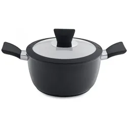 BergHoff Kochtopf mit Deckel Eclipse, Pfanne + Kochtopf, Schwarz