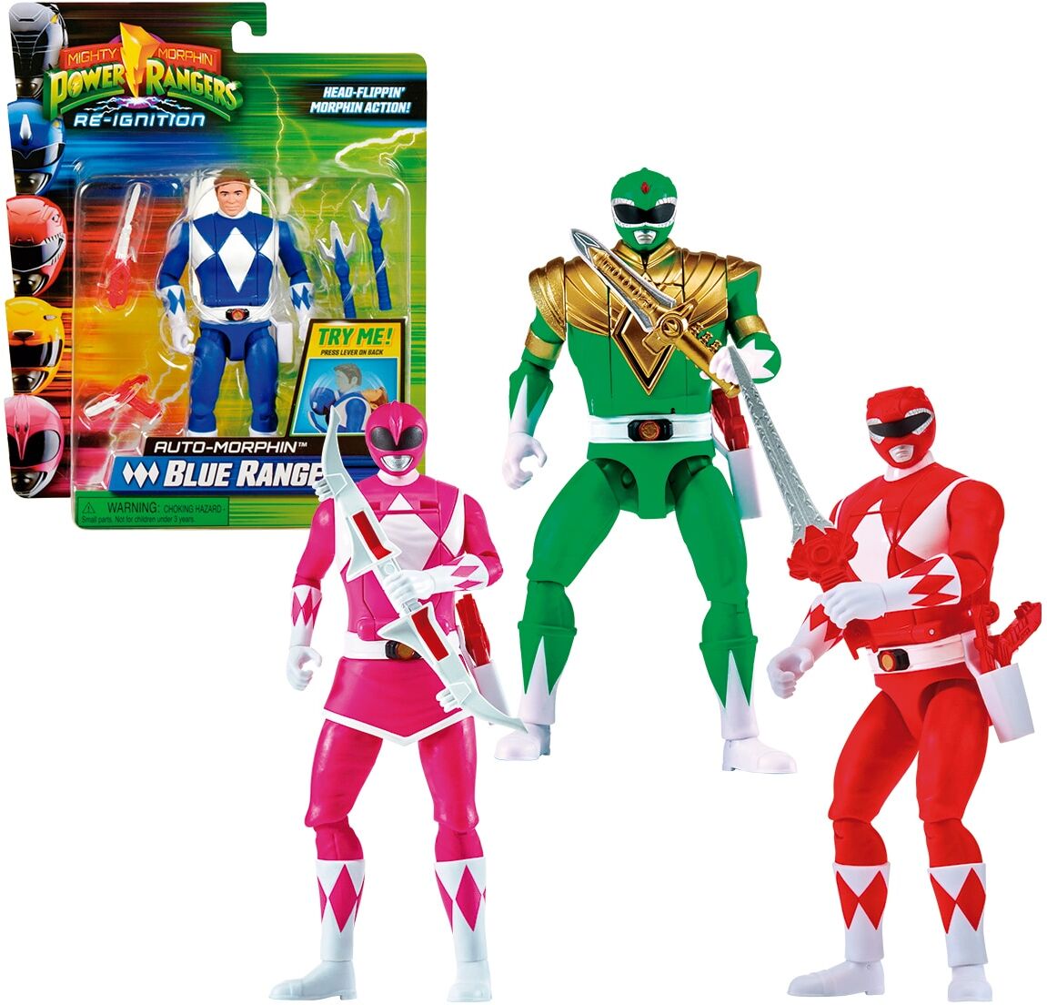Bizak Figura transformable Power Rangers Auto- Morphin modelos surtidos .