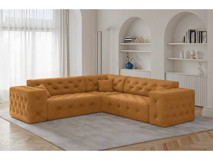 Fun Möbel Ecksofa Designersofa FUN ESTEBAN in Stoff Moly, Die Serie FUN ESTEBAN bietet viele schicke Möbel, universale Seitenlänge