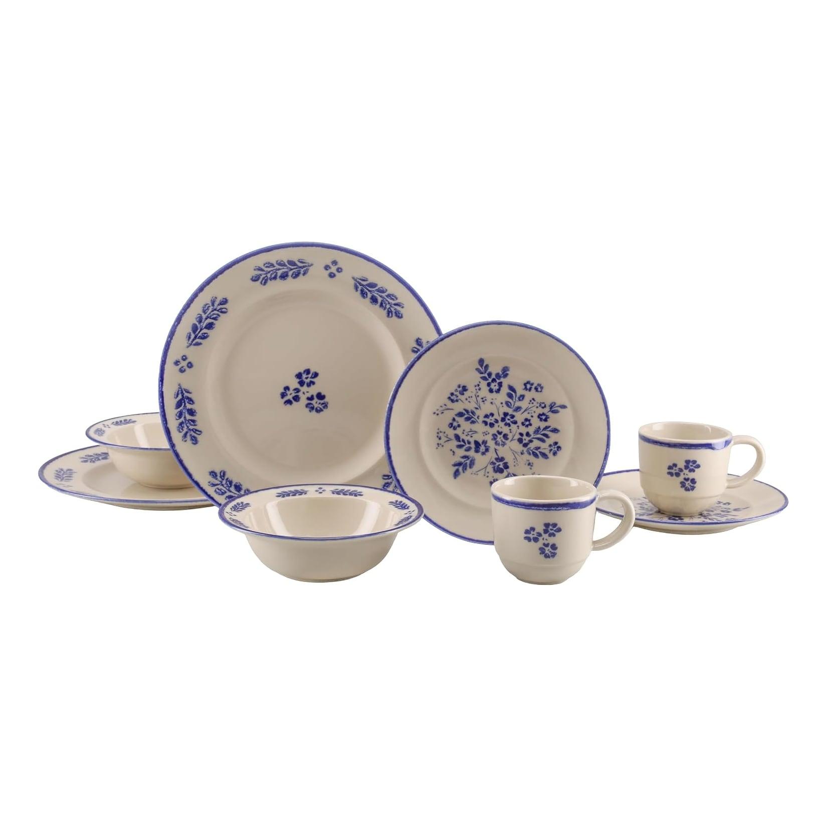 CreaTable - 25392, Rondo Cottage Blue - Kombiservice 8-tlg
