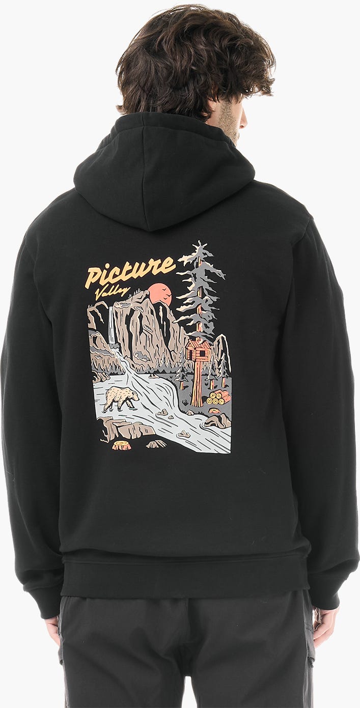PICTURE FORESKA ZIP HOODIE  - BLACK - Man