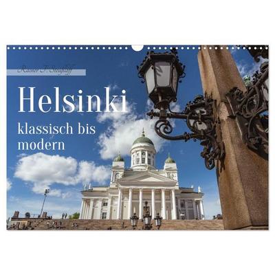 Helsinki klassisch bis modern (Wandkalender 2027 DIN A3 quer), CALVENDO Monatskalender