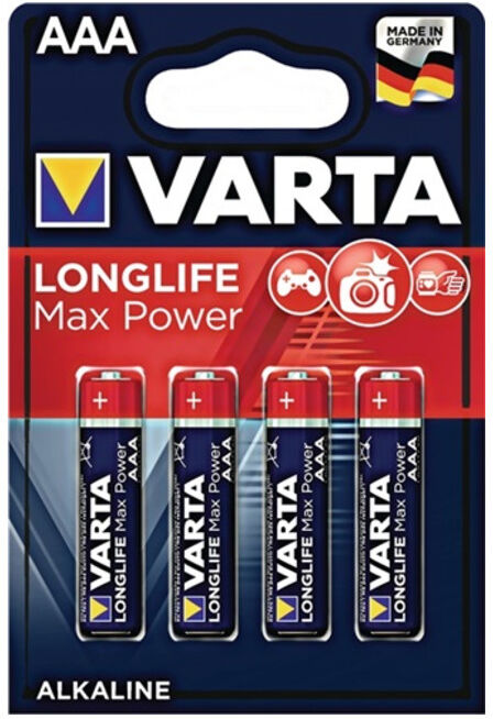 Pile Max Tech 1,5 V AAA-AM4-Micro 1260 mAh LR03 4703 4 un. / blister VARTA (04703110404)