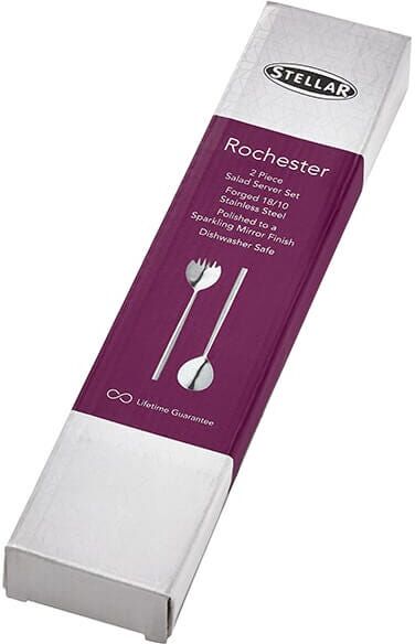 Stellar Rochester Polished Salad Servers Gift Box Set