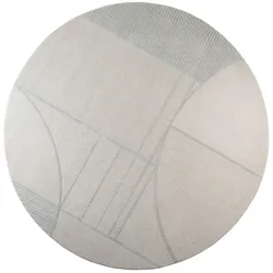 Zuiver »Bliss« Teppich rund blau/grau