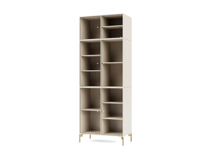 Montana Ripple IV Vitrinenschrank 69,6x187,2x38 cm Oat-Beine brass