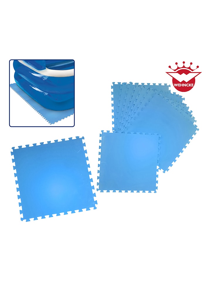 Happy People 8tlg. Poolmatte in Hellblau - onesize