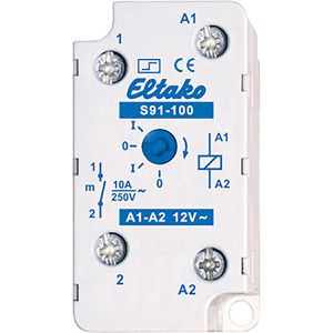Eltako Stromstoßschalter S91-100-12V Unterputz, 12 V, 10 A, 1 Schließer, elektromechanisch