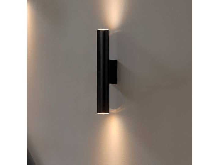 Applique murale Vico Long 5 x 35 x 8cm Noir Matériau : Métal Surface en métal : Laqué Type de métal : Aluminium GU10