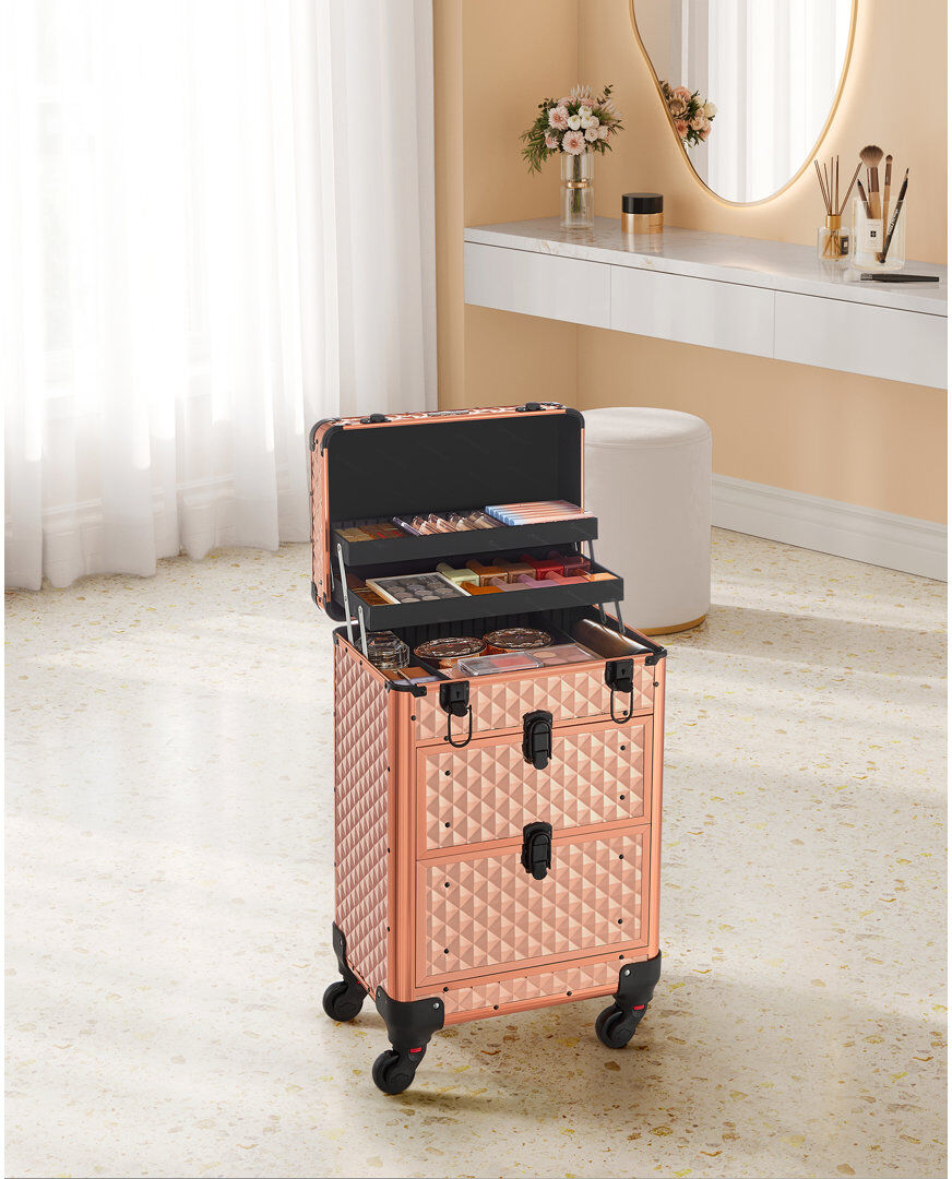 Songmics Makeup Organiser Black 6.2cm H X 56cm W X 34cm D