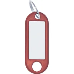 WEDO Schlüsselanhänger mit Ring 18mm rot Packung mit 100 Stück