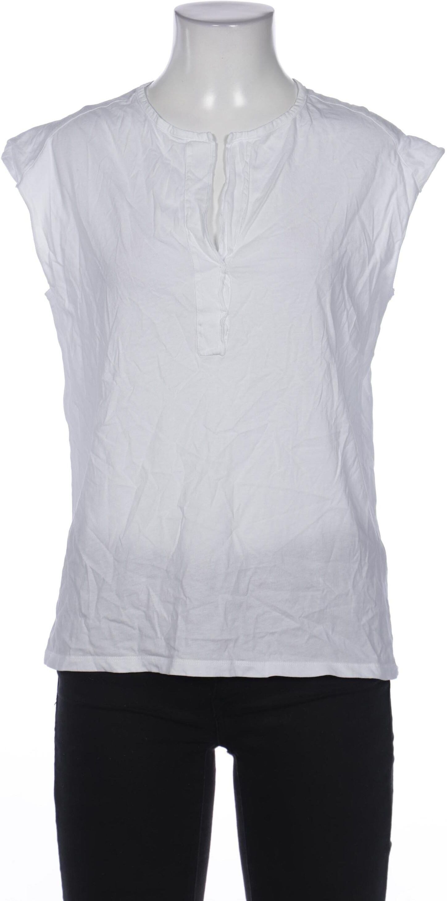 Massimo Dutti Damen Top, Weiß, Gr. XS, Baumwolle - Second Hand