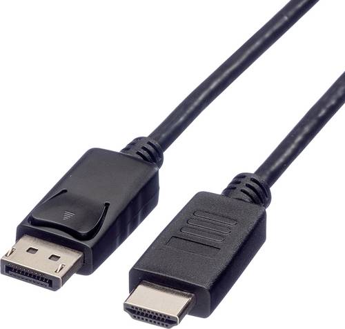 Roline DisplayPort / HDMI Adapterkabel DisplayPort Stecker, HDMI-A Stecker 3.00m Schwarz 11.04.5782 Geschirmt DisplayPort-Kabel