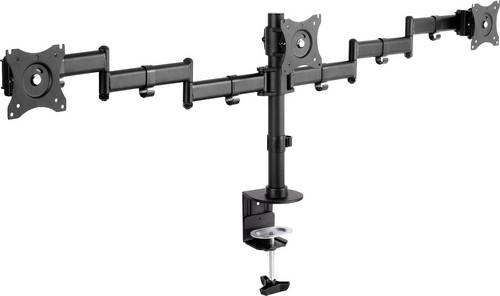 Digitus DA-90362 Monitor-Tischhalterung 3 Display(s) 38,1cm (15") - 68,6cm (27") Schwarz Drehbar, Höhenverstellbar, Neigbar
