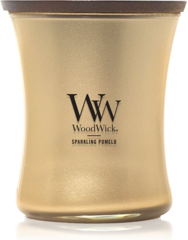 Woodwick Precious Metals Sparkling Pomelo scented candle 275 g