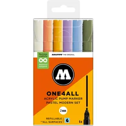 Molotow, Marker, Acrylmarker One4All 127 HS Pastel Modern Set (6x)