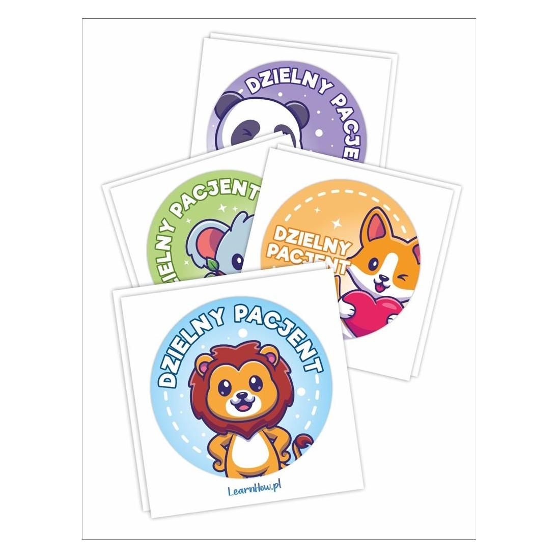 LearnHow Aufkleber Brave Patient - Tiere 40mm 60Stk (60 Sticker) (41960850)