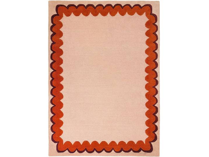 Teppich Winona ORANGE Welle, Düne 100 Prozent Wolle 140 x 200 cm - Material: 100% Wolle - Teppich