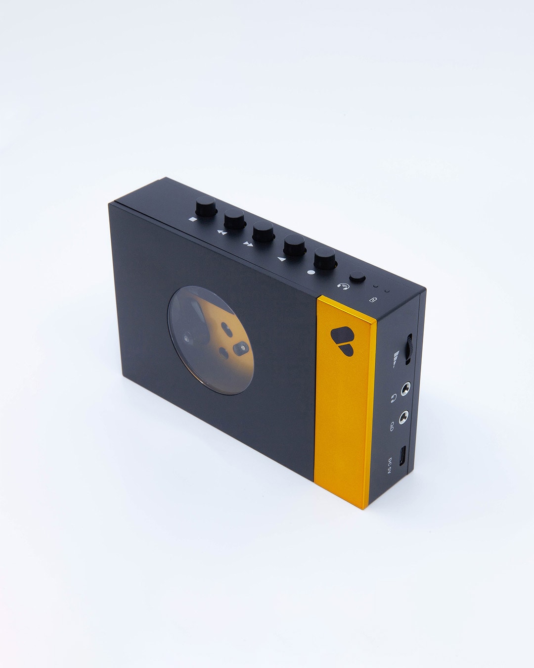 WeAreRewind Amy Tragbarer Kassettenspieler mit Bluetooth, Black Yellow WE-001-BY1