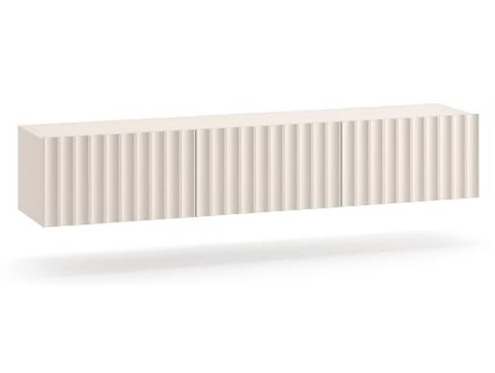 Selsey TV Schrank Lowboard Board Sideboard Fernsehtisch Fernsehschrank 170 cm Mit Gerillten Fronten Soft Close Hängend Hellbeige Derriva