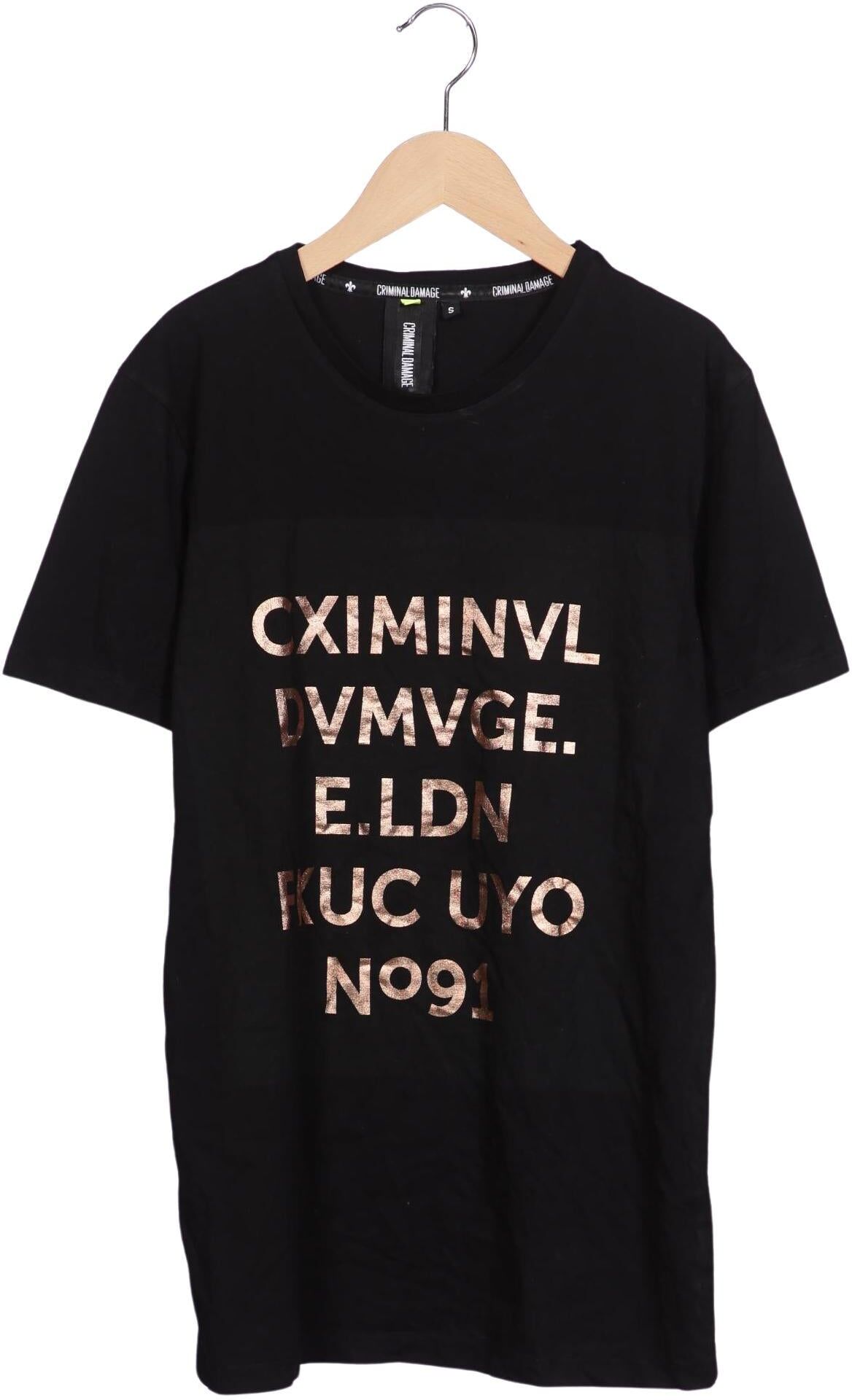 Criminal Damage Herren T-Shirt, Mehrfarbig, Gr. S, Baumwolle - Second Hand