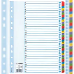 LEITZ Register A4 131 160 g/m2 Karton weiß mit buntenTaben D