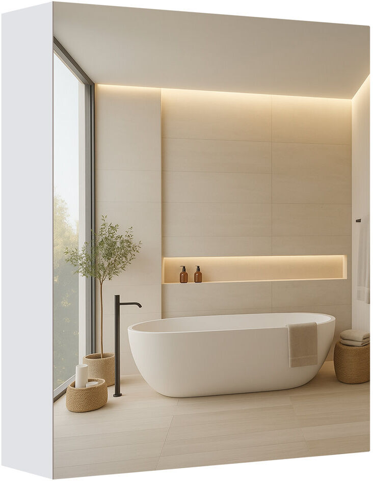 Fairmont Park 50mm W 60mm H Wall Mounted Optional Framed Medicine Cabinet Mirror 2 Adjustable Satin 60mm H