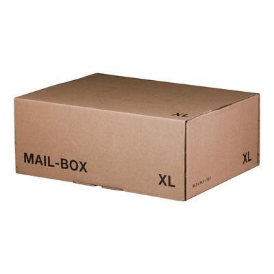 VEPATIM 20x Versandkarton 460x333x174mm MAILBOX XL mit Steckverschluss wiederverschließbar braun