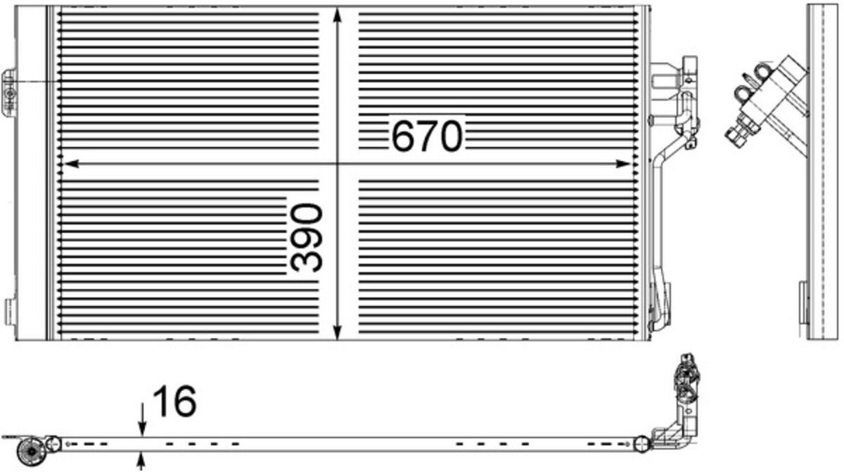 Kondensator, Klimaanlage MAHLE AC 761 000S