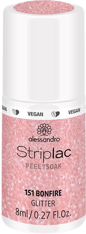 ALESSANDRO Striplac Peel or Soak Glitter Nail Polish No.151 Bonfire 8ml