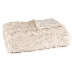 MONT CHALET Fellimitat-Wendeplaid Tierfell-Struktur Mikrofaser-Abseite waschbar, 150x200cm
