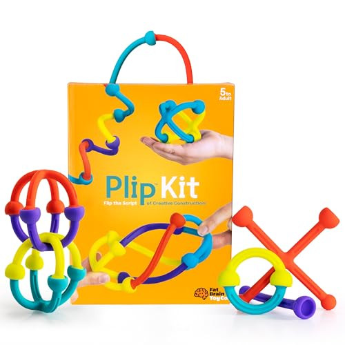 Fat Brain Toys Plip Kit - 52-delige set van flexibele siliconen vormen voor sensorisch en creatief speelgoed