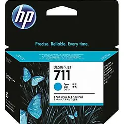 HP Original 711 Druckerpatrone - cyan 3er Pack (CZ134A)