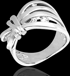 Edenly Ring Spaziergang der Sinne - Camouflage - WeiÃŸgold