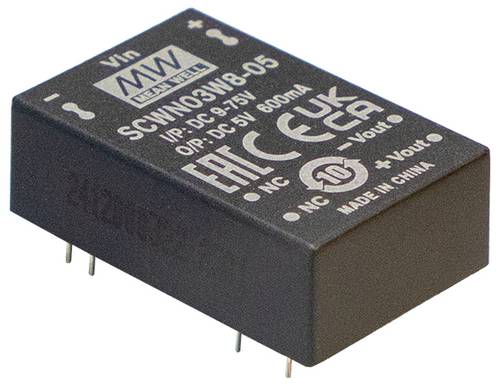MEAN WELL SCWN03W8-12 DC/DC-Wandler 24V 12V 0.250A 3W Inhalt 1St.