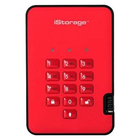 iStorage diskAshur2 SSD 8TB - Red (8 TB) (IS-DA2-256-SSD-8000-R)