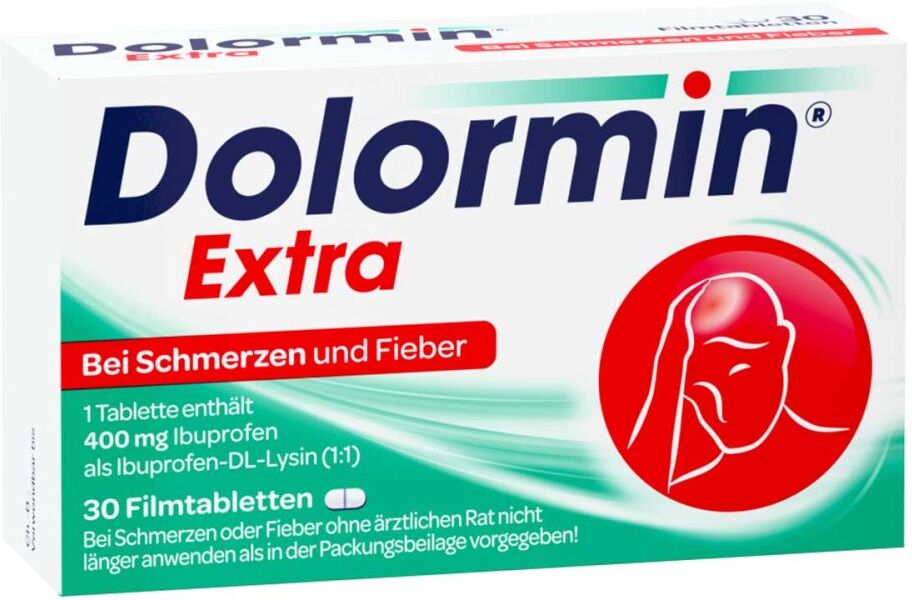 Dolormin Extra 400 mg Ibuprofen bei Schmerzen und Fieber 30stk