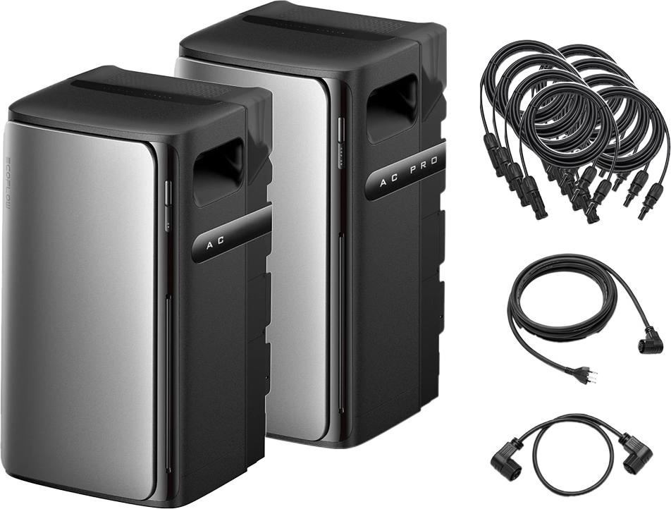 ECOFLOW STREAM AC Pro + STREAM AC Speicher 3.84kWh mit Parallelkabel Plug&Play 0% MwSt
