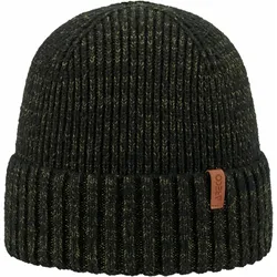 ARECO Beanie / Strickmütze mit Umschlag moos-grün - STK