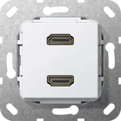 Gira HDMI 2-fach Gender Changer reinweiß 567103
