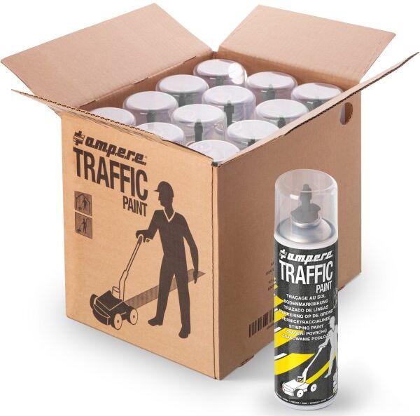 A.M.P.E.R.E. Traffic Gulvmarkeringsmaling, 500ml, Grå