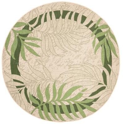 SAFAVIEH Courtyard Rhonda Botanical Indoor/ Outdoor Waterproof Patio Backyard Rug